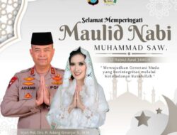 Kapolda Sulawesi Barat dan Ketua PD Bhayangkari Sulbar Mengucapkan Selamat Memperingati Maulid Nabi Muhammad SAW 12 Rabiul Awal 1446 H