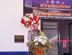 Syukuran HUT Lantas Bhayangkara ke-69, Kapolda Irjen Pol Adang Ginanjar Resmikan Gedung RTMC Ditlantas Polda Sulbar 