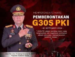 Peringatan Pemberontakan G30S/PKI, Kapolda Sulbar : “Peristiwa Kelam yang Mengajarkan Kita Arti Kesatuan Bangsa”