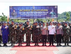 Di usia ke-79 tahun, Korps Brimob semakin meningkatkan keterampilan dan melahirkan generasi penerus yang arif, terampil serta tangguh penuh dedikasi