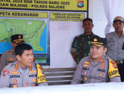Cek Posko Pengamanan Nataru, Karoops Polda Sulbar Berikan Arahan Terhadap Personel Jaga