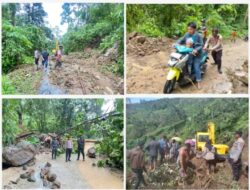 Kolaborasi TNI/Polri Bersama Masyarakat Bergotong-royong Bersihkan Jalan Menunjukkan Sikap Saling Bantu dan Peduli Antar Sesama