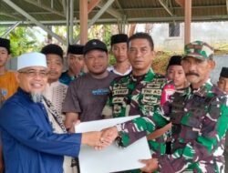 Peduli Panti Asuhan, Wa As Intel Kasdam XIV /Hasanuddin Berikan Bantuan Pembangunan Pondok Pesantren