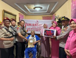 Sambut HUT Bhayangkara ke-79, Kapolda Sulbar di Dampingi Ketua Bhayangkari Daerah Sulbar, Kunjungi Purnawirawan