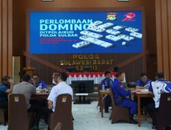 Lomba Domino, Meriahkan HUT Bhayangkara ke-79 di Polda Sulbar