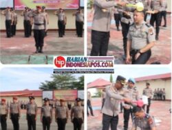 Kapolres Pasangkayu, Gelar Mandi Kembang Kenaikan Pangkat kepada 25 Personil