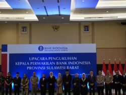 Wakapolda Sulbar Hadiri Pengukuhan Kepala Perwakilan BI Sulbar, Sinergitas Jaga Stabilitas Ekonomi