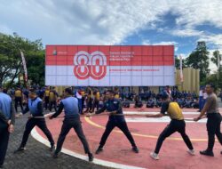 Gebyar Semangat Kemerdekaan, Polda Sulbar Gelar Lomba Tarik Tambang dan Balap Karung