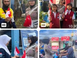 Edukasi dan Semangat Kemerdekaan, Polantas Sulbar Lakukan Gerakan Menyapa
