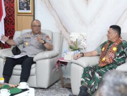 Sinergitas TNI-Polri, Kapolda Sulbar Sambut Pangdam XXIII Palaka Wira