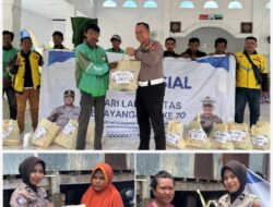 Ditlantas Polda Sulbar Sambut HUT ke-70 Lalu Lintas dengan Bakti Sosial dan Kampanye Keselamatan di Mamuju