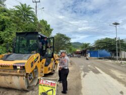 Amankan Proyek Jalan, Ditlantas Polda Sulbar Jaga Lalu Lintas Aman dan Lancar
