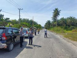Subdit Kamsel Polda Sulbar Survey Sarana dan Prasarana Jalan di Pasangkayu, Identifikasi Titik Rawan