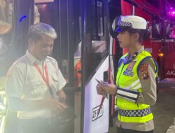 Jelang Nataru, Ditlantas Polda Sulbar Gelar Pemeriksaan Bus Antar Kota di Mamuju