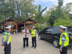 Ditlantas Polda Sulbar Lakukan Patroli Dialogis ke Gereja, Ini Tujuannya