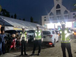 Patroli Natal, Ditlantas Polda Sulbar Sasar Gereja di Mamuju, Jamin Ibadah Aman dan Lalu Lintas Lancar