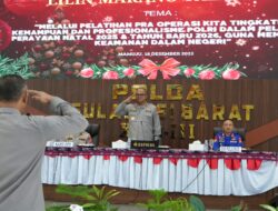 Polda Sulbar Siap Jamin Natal dan Tahun Baru Aman dengan Latihan Pra Ops Lilin Marano 2025