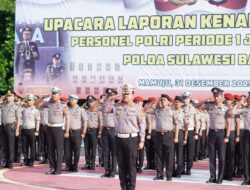 Kado Akhir Tahun, 222 Personel Polda Sulbar Naik Pangkat