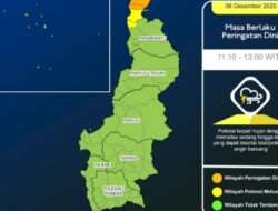 BMKG Keluarkan Peringatan Dini Cuaca Ekstrem di Sulbar, Hujan Lebat dan Angin Kencang Diprediksi hingga Pukul 13.00 WITA