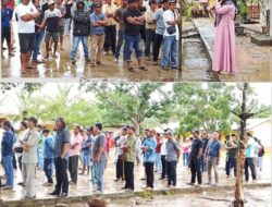 Hujan Tak Menyurutkan Semangat Orang Tua Murid Datang Menerima Rapor di SMPN 01 Bulutaba