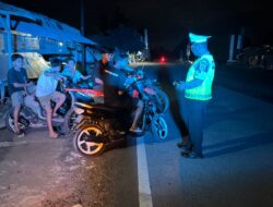Ditlantas Polda Sulbar Lakukan Patroli Malam, Pastikan Keamanan Jalan Raya