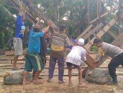 Dari Hati yang Tulus – Polisi dan Warga Bahu-Membahu Bangun Asrama Santri Putri Ponpes Thoriqul Ulum