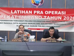 Polres Pasangkayu Gelar Latihan Pra Operasi Pekat Marano 2026 , Satukan Persepsi Jelang Pelaksanaan Tugas
