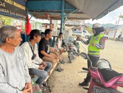 Ditlantas Polda Sulbar Sosialisasikan Operasi Marano 2026 ke Pangkalan Ojek Kawasan Kali Mamuju