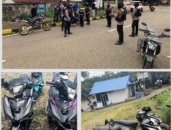 Satuan PJR Ditlantas dan Ditsamapta Polda Sulbar Bubarkan Balapan Liar, 7 Motor dengan Knalpot Brong Diamankan