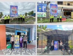 Ditlantas Polda Sulbar Pasang Spanduk Himbauan di 8 Lokasi Strategis Kota Mamuju, Sasar Berbagai Lapisan Masyarakat