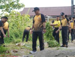 Peduli Lingkungan, Polda Sulbar Gelar Kerja Bakti dan Tanam Pohon