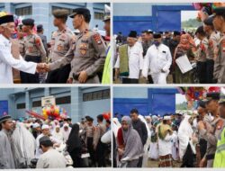 Polda Sulbar Siaga, Jaga Keamanan dan Kenyamanan Sholat Idul Fitri Jamaah Muhammadiyah di Stadion Manakarra
