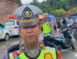 Satlantas Polrestabes Medan Atur Lalu Lintas Intensif Pasca Banjir Bandang di Jalur Sembahe