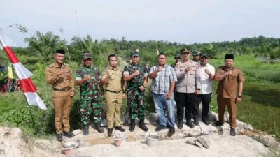 Ground Breaking Jembatan Penghubung Desa, Kodim 0208/As Dukung Kemudahan Akses