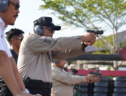 Kompak Forkopimda Sulbar! Eksebisi Menembak Meriahkan Sambut HUT Bhayangkara ke–80