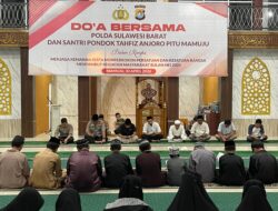 Jaga Keamanan dan Perkokoh Kesatuan, Polda Sulbar Ajak Santri Tahfiz Gelar Doa Bersama