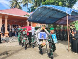 Personel Polsek Pasangkayu Hadiri Pemakaman Militer Kopda Anumerta Jefri, Prajurit yang Gugur Disambar Petir di Papua