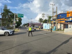 Urai Kemacetan Jam Sibuk, Ditlantas Polda Sulbar Kerahkan Polantas di Simpang Rawan Mamuju