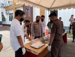 Wakapolres Pasangkayu Saksikan Pemusnahan 219 Barang Bukti di Kejari, Tegaskan Sinergi Penegak Hukum Basmi Narkoba