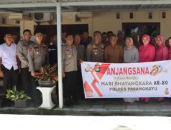 Sambut Bhayangkara ke-80, Polres Pasangkayu Gelar Anjangsana ke Purnawirawan & Warakawuri