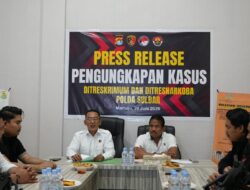 Ditreskrimum Polda Sulbar Gelar Konferensi Pers, Paparkan Pengungkapan Kasus Menonjol Periode Januari–Juni 2026