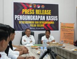 Ditreskrimum Polda Sulbar Gelar Konferensi Pers, Paparkan Pengungkapan Kasus Menonjol Periode Januari–Juni 2026