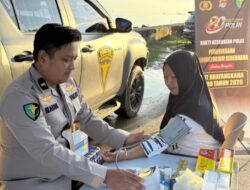 Cek Gula Darah & Tekanan Darah Gratis, Polda Sulbar: Polri Hadir Bukan Hanya Pengayom Tapi Sahabat Warga