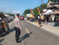 Bhabinkamtibmas Polsek Bambalamotu Intensifkan Pasar Tradisional, Ciptakan Rasa Aman bagi Masyarakat
