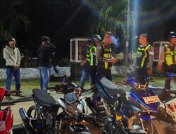 Satlantas Polres Pasangkayu Sikat 8 Motor Knalpot Brong dalam Razia Malam