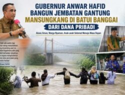 Jawab Keluhan Warga, Gubernur Anwar Hafid Bangun Jembatan Masungkang Pakai Dana Pribadi
