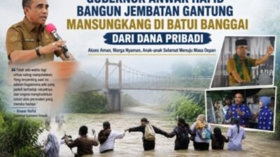 Jawab Keluhan Warga, Gubernur Anwar Hafid Bangun Jembatan Masungkang Pakai Dana Pribadi