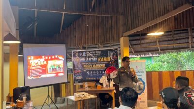 Ngopi Bareng Komunitas Motor: Polantas Polda Sulbar Kuatkan Semangat Merah Putih dan Keselamatan