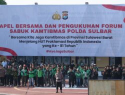 Sabuk Kamtibmas Polda Sulbar, Gandeng Komunitas Jaga Kondusivitas Jelang HUT RI ke-81